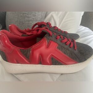 Michael Kors Red and Brown Sneakers